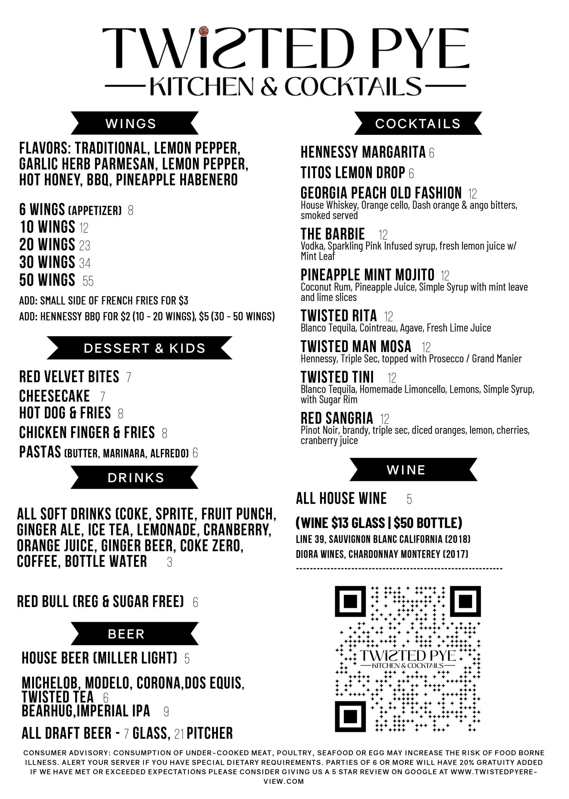 lunch menu back
